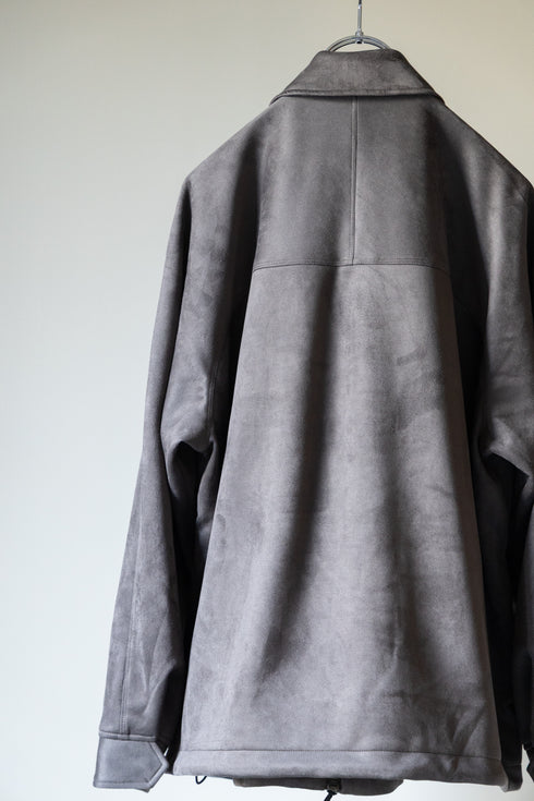 【CURLY&Co.】"KNIT SUEDE ZIP-UP BLOUSON"